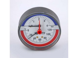 Термоманометр аксиальный F+R818 WATTS Ind 4 бара 120°C 1/2