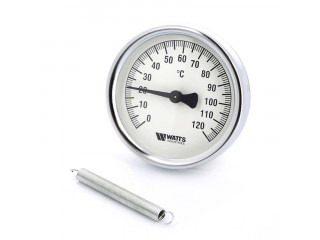 Термометр биметаллический накладной F+R8101 TCM WATTS Ind 120°С 80мм с пружиной